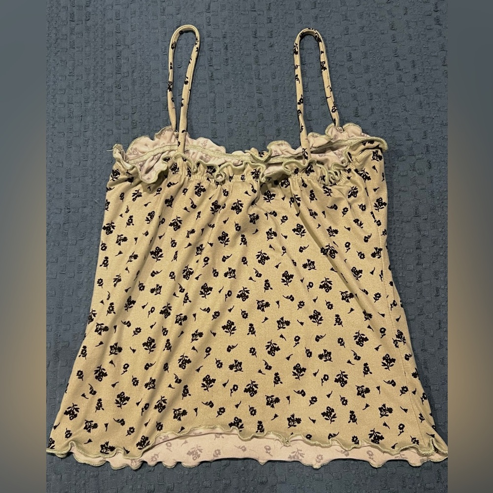 Floral Ruched Tank Top - Picture 2 of 2